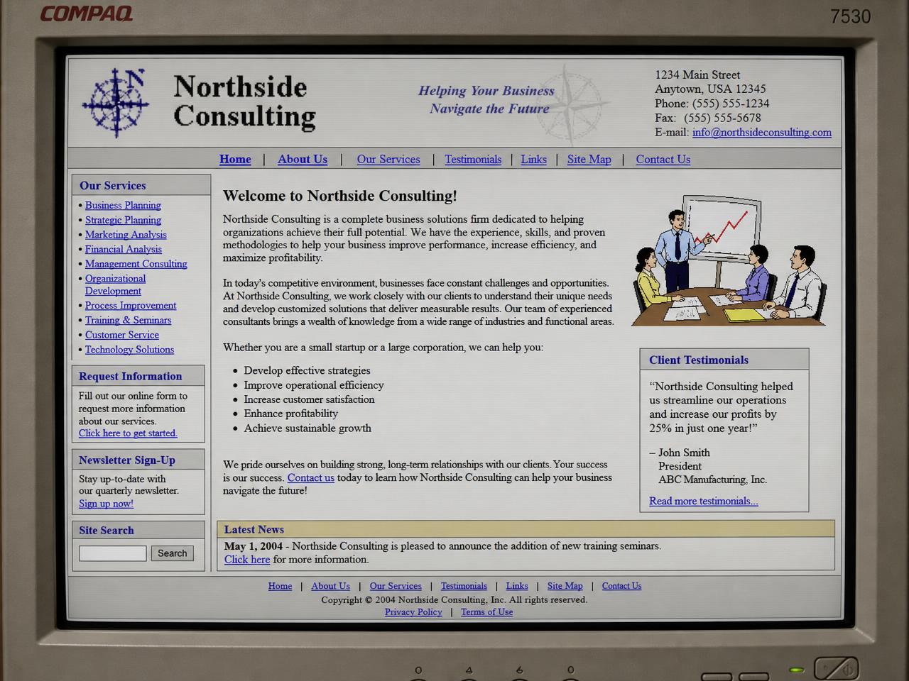 Northside Consulting website before the redesign